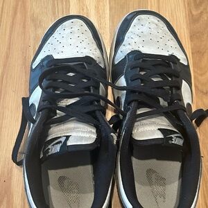 Nike Black and White Low-Top Sneakers with Perforated Design